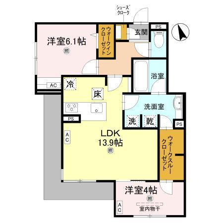 メゾンルル赤川（105） 間取り図画像
