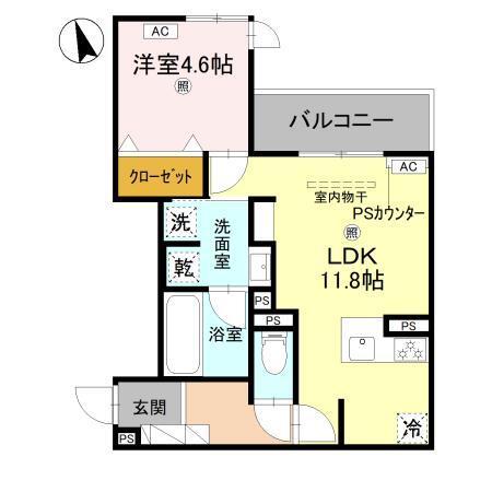 メゾンルル赤川（302） 間取り図画像
