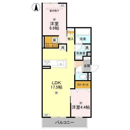 エクレール沢之町（101） 間取り図画像