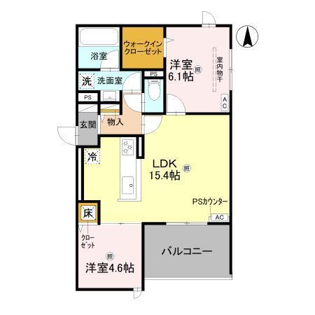 エクレール沢之町（103） 間取り図画像