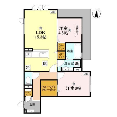 loup de mer（ﾙｰ･ﾄﾞ･ﾒｰﾙ）（101） 間取り図画像