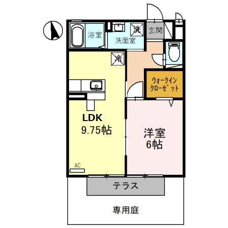 クレセント　Ⅱ（102） 間取り図画像