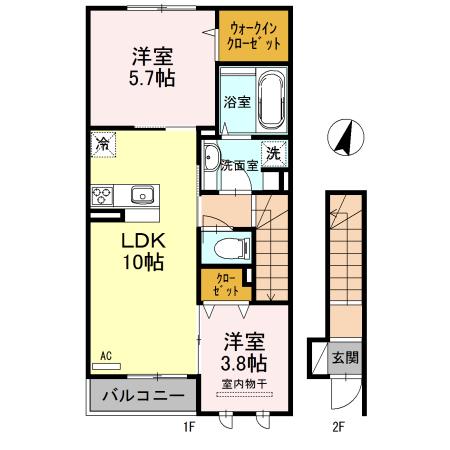 グランソレイユ（208） 間取り図画像