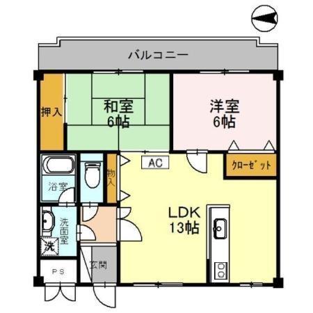 稲善マンション　住居（202） 間取り図画像