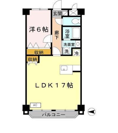 双輪建物第一コーポ（407） 間取り図画像