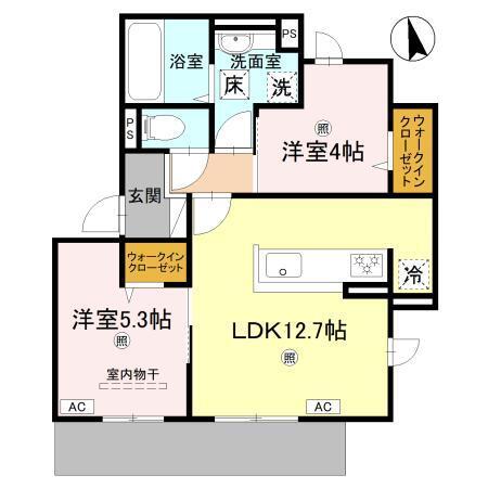 オースター・カレンデュラ（101） 間取り図画像