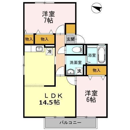 エセルディハイツ　Ａ棟（A103） 間取り図画像