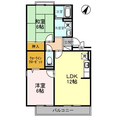 クレスト想（303） 間取り図画像