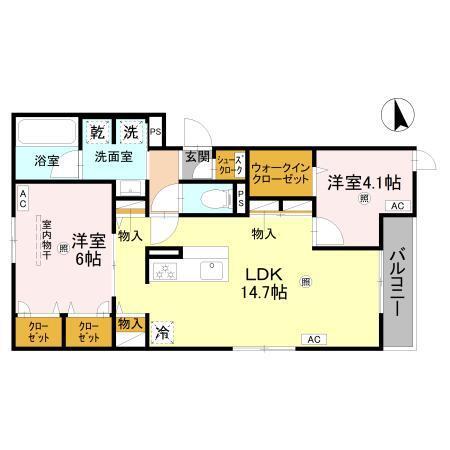 Clashist上住吉（201） 間取り図画像