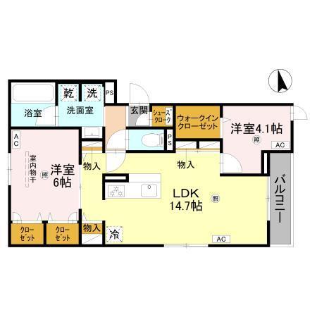 Clashist上住吉（301） 間取り図画像