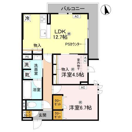 Clashist上住吉（303） 間取り図画像