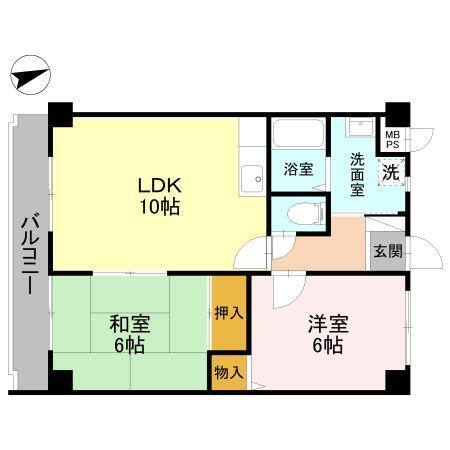 サンライズ三国ヶ丘（402） 間取り図画像