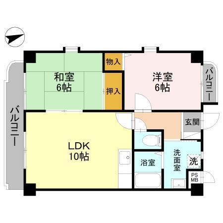 サンライズ三国ヶ丘（301） 間取り図画像