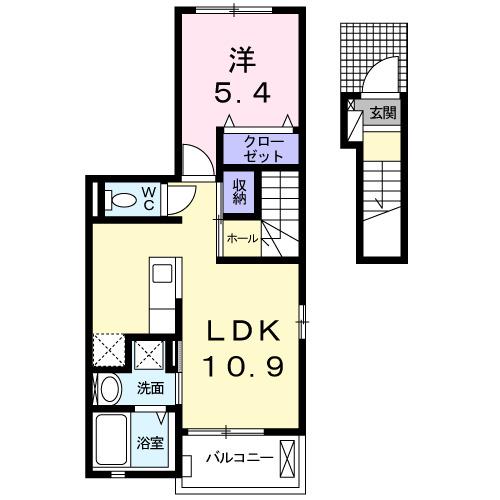 ミルクール（201） 間取り図画像