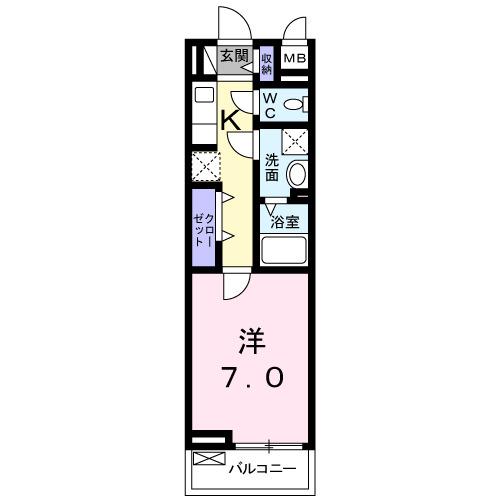 プリティ−堺（202） 間取り図画像