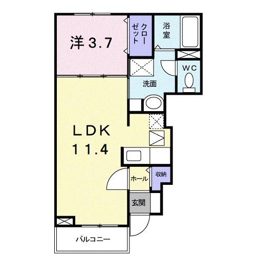 ライン・テラ（102） 間取り図画像