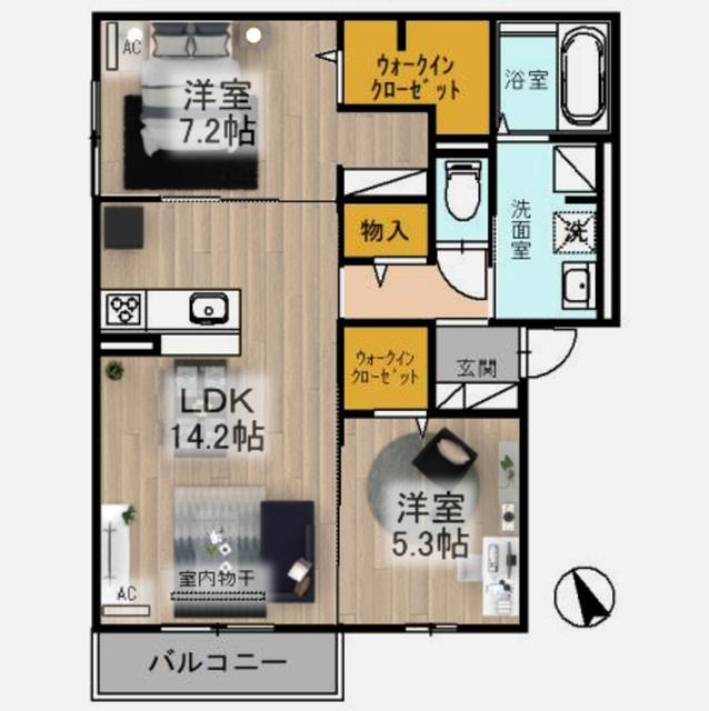 Maison de Espoir万代（301） 部屋画像