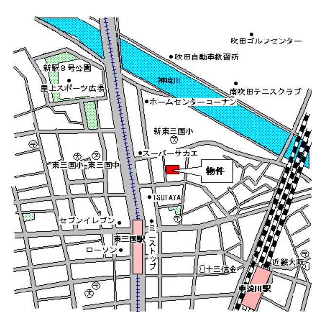 東明マンション新東（802） 地形図・案内図
