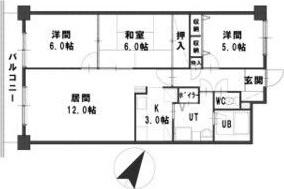 グランメール平和通南 間取り図画像