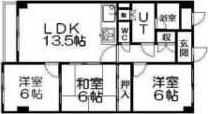 パシフィック白石 間取り図画像