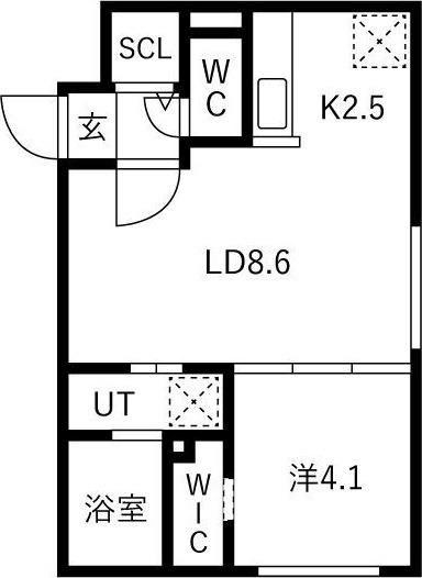 patio菊水（303） 間取り図画像