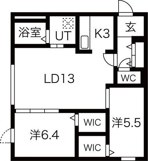 ブルーイング平岸（405） 間取り図画像