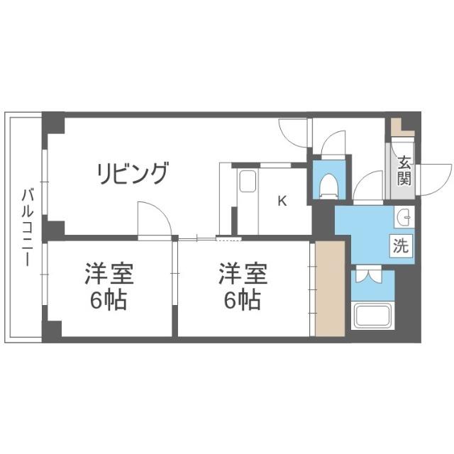 シンシア平岸（602） 間取り図画像