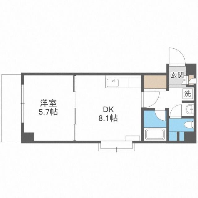ノースパレス栄通（305） 間取り図画像