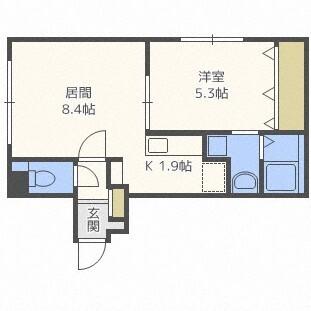 グランメール花音（402） 間取り図画像