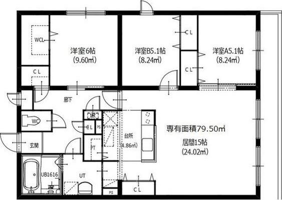 ル　ビエノア北円山（101） 間取り図画像