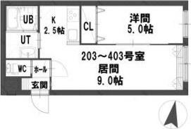 グランメール北11条（403） 間取り図画像