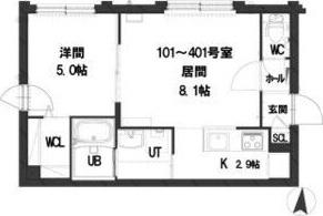 グランメールシャルム山鼻17（301） 間取り図画像
