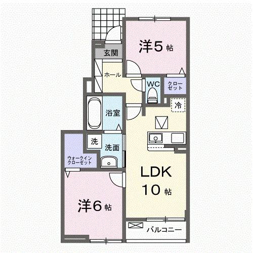 ディアマン・ノワールＡ（102） 間取り図画像