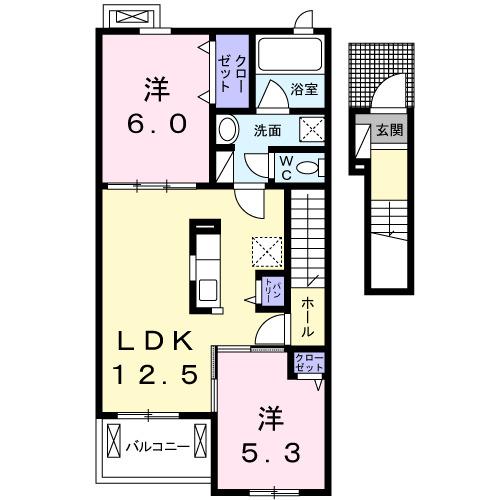 カーサ・ドマーニＢ（202） 間取り図画像