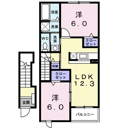 アイル・ビーチェⅠ（202） 間取り図画像