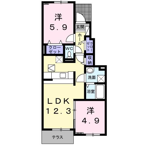 ラヴ・リッサⅣ（102） 間取り図画像