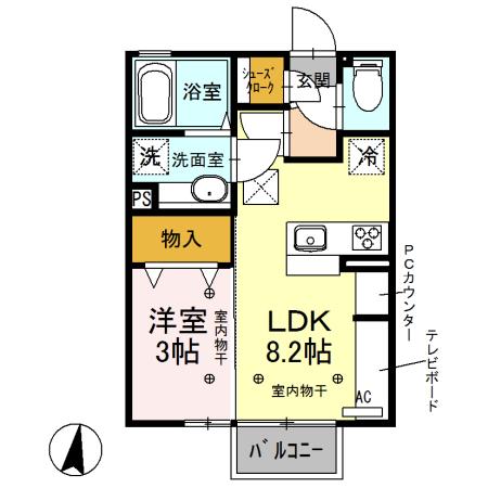 ＯＡＫ(オーク)（102） 間取り図画像