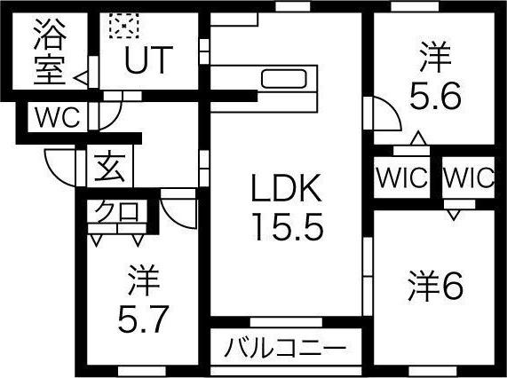 インフィニティ（304） 間取り図画像