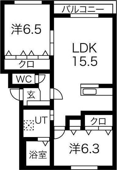 フェリモ（404） 間取り図画像