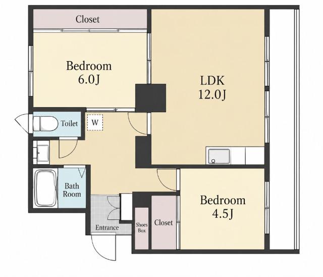 フローラ弐番館（406） 間取り図画像