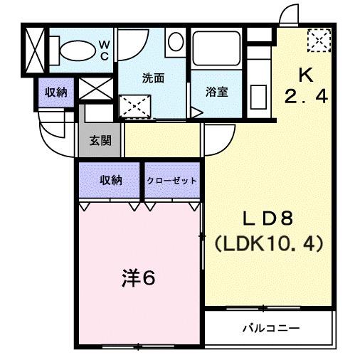 ジェルメ大手町２号棟（302） 間取り図画像