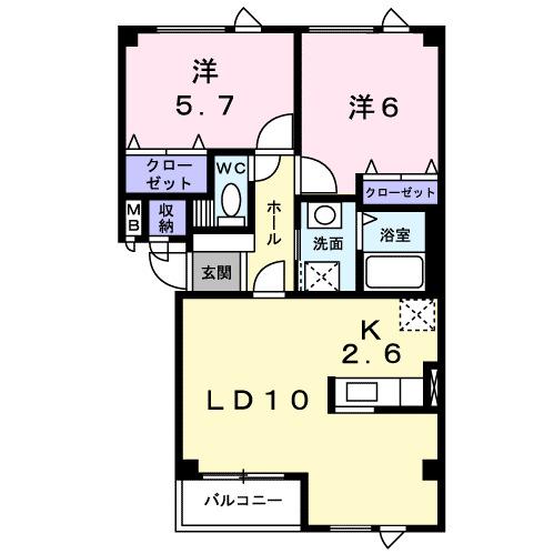 コリーヌ．ビラ（102） 間取り図画像