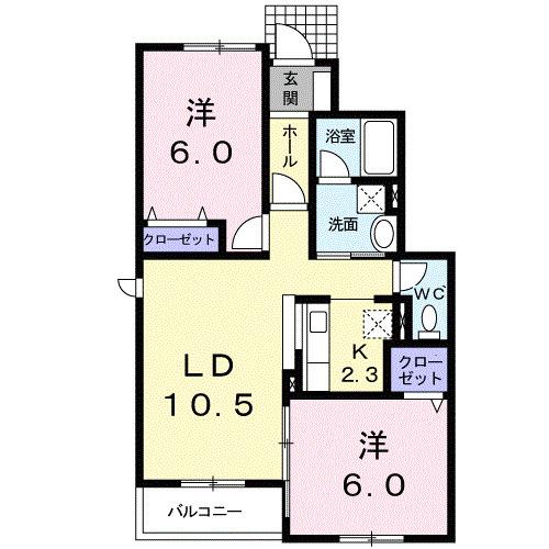 キャトルセゾンＣ（103） 間取り図画像