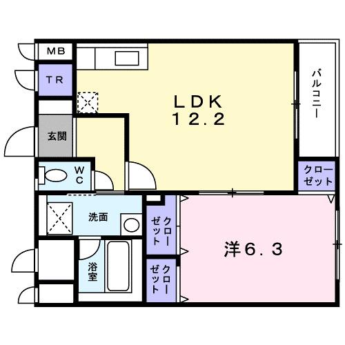 ジュネス松陰（203） 間取り図画像