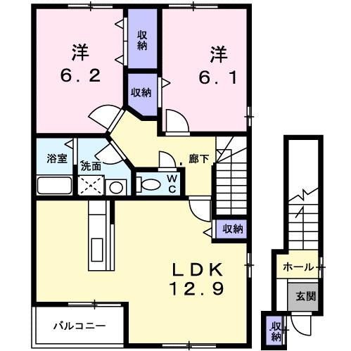 フレンシア桔梗（202） 間取り図画像