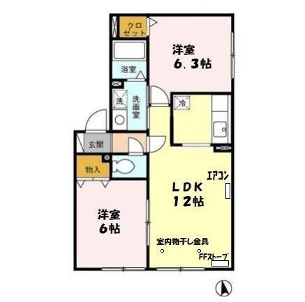 グレイス中道（101） 間取り図画像