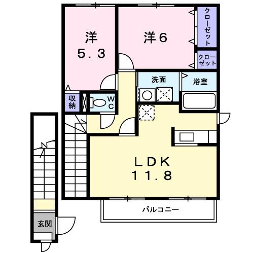 パレス榎本（204） 間取り図画像