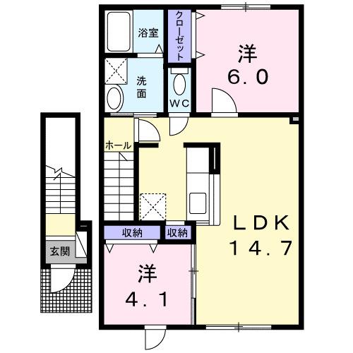 メゾン・ド・フィオーレ（206） 間取り図画像