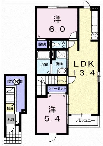 ベイサイト　Ⅱ（204） 間取り図画像