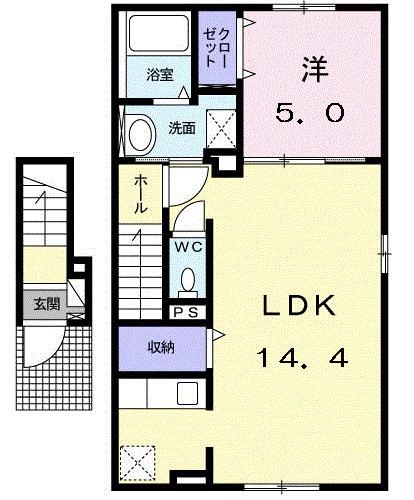 スパライ銀世Ⅵ（205） 間取り図画像